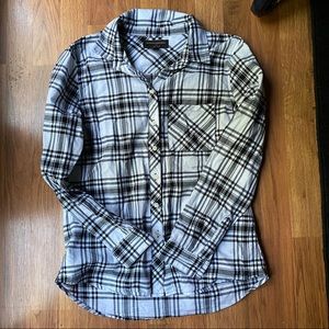 Black and White Plaid Shirt
